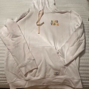 Life Is Good Womens Cream Hoodie with Colorful Design